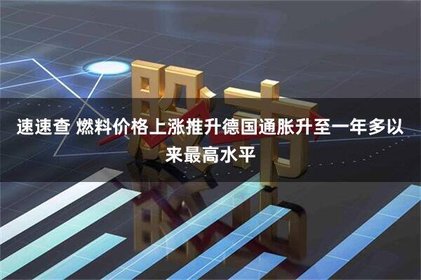 速速查 燃料价格上涨推升德国通胀升至一年多以来最高水平