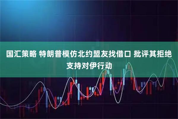 国汇策略 特朗普模仿北约盟友找借口 批评其拒绝支持对伊行动